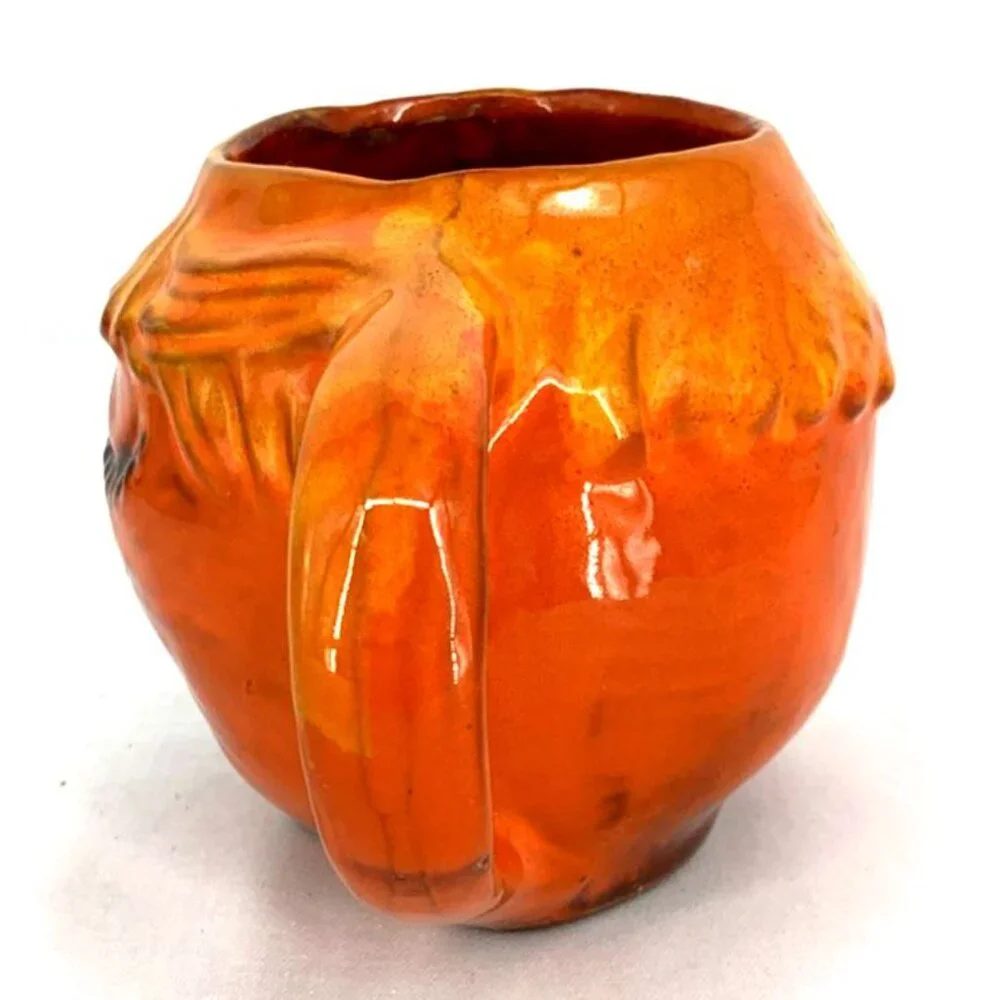 Pacific Stoneware Bennett Welsh Cat Orange Cup Mug 1969 Vintage